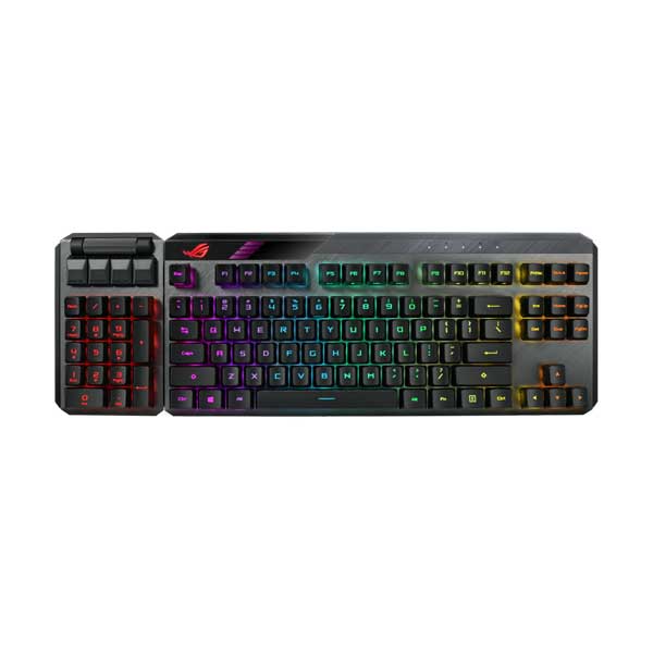 ASUS ROG CLAYMORE II RD RX RED Optical Mechanical Switch Wired/Wireless Gaming Keyboard with Aura Sync Lighting - Image 2