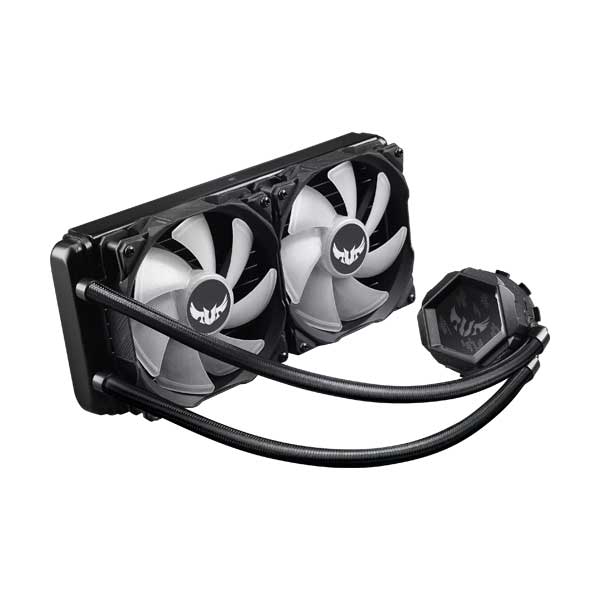 ASUS TUF Gaming LC 240 RGB All-In-One Liquid CPU Cooler with Aura Sync and Dual TUF 120mm RGB Radiator Fans - Image 2