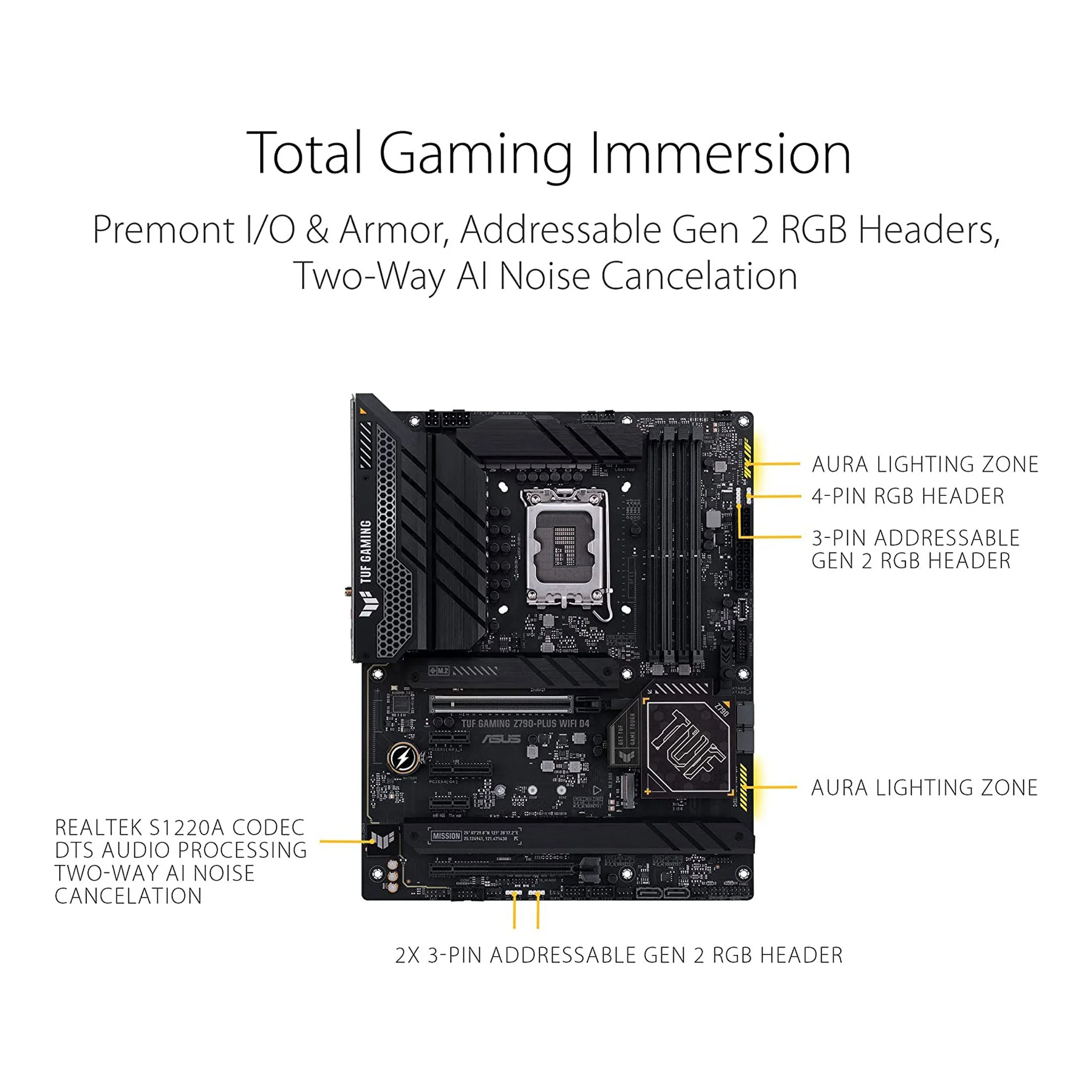 ASUS TUF GAMING Z790-PLUS WIFI LGA1700 DDR5 2.5GBE ATX TUF Gaming Desktop Motherboard - Image 4