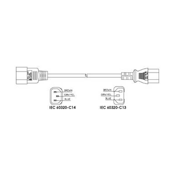 Black 18/3 SJT Replacement Power Cord - 6.5' - Image 2