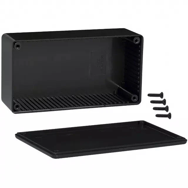 Black Multi-Purpose Plastic Box, 5.9" x 3.2" x 1.8"