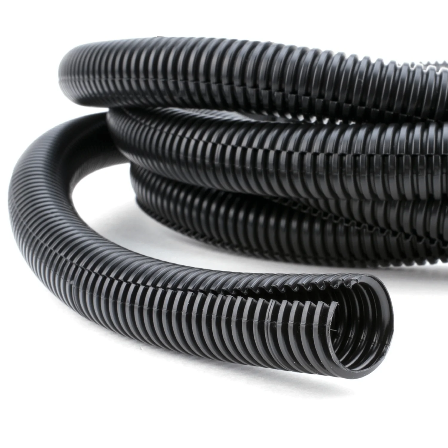 Black Split Loom Tubing - .350" I.D. / 100' Roll