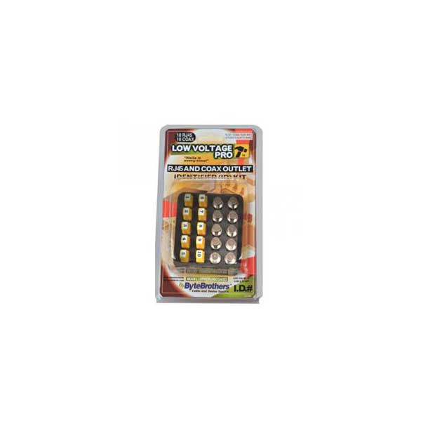 Byte Brothers LVPRO RJ45 and COAX Wall Jack Identifier (ID) Kit