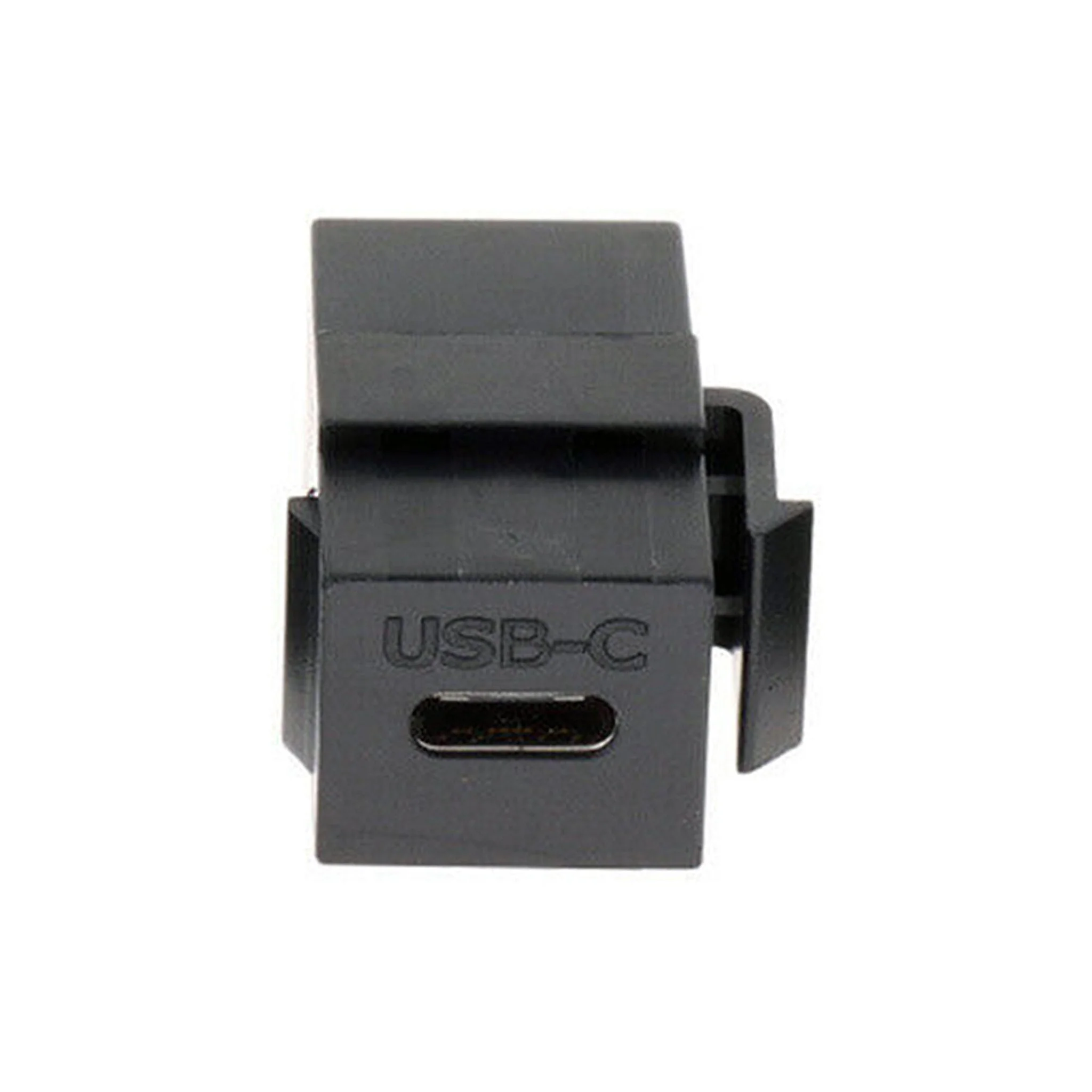 Calrad 72-279 USB Type C 3.1 Feed Thru Keystone Insert - Black - Image 2