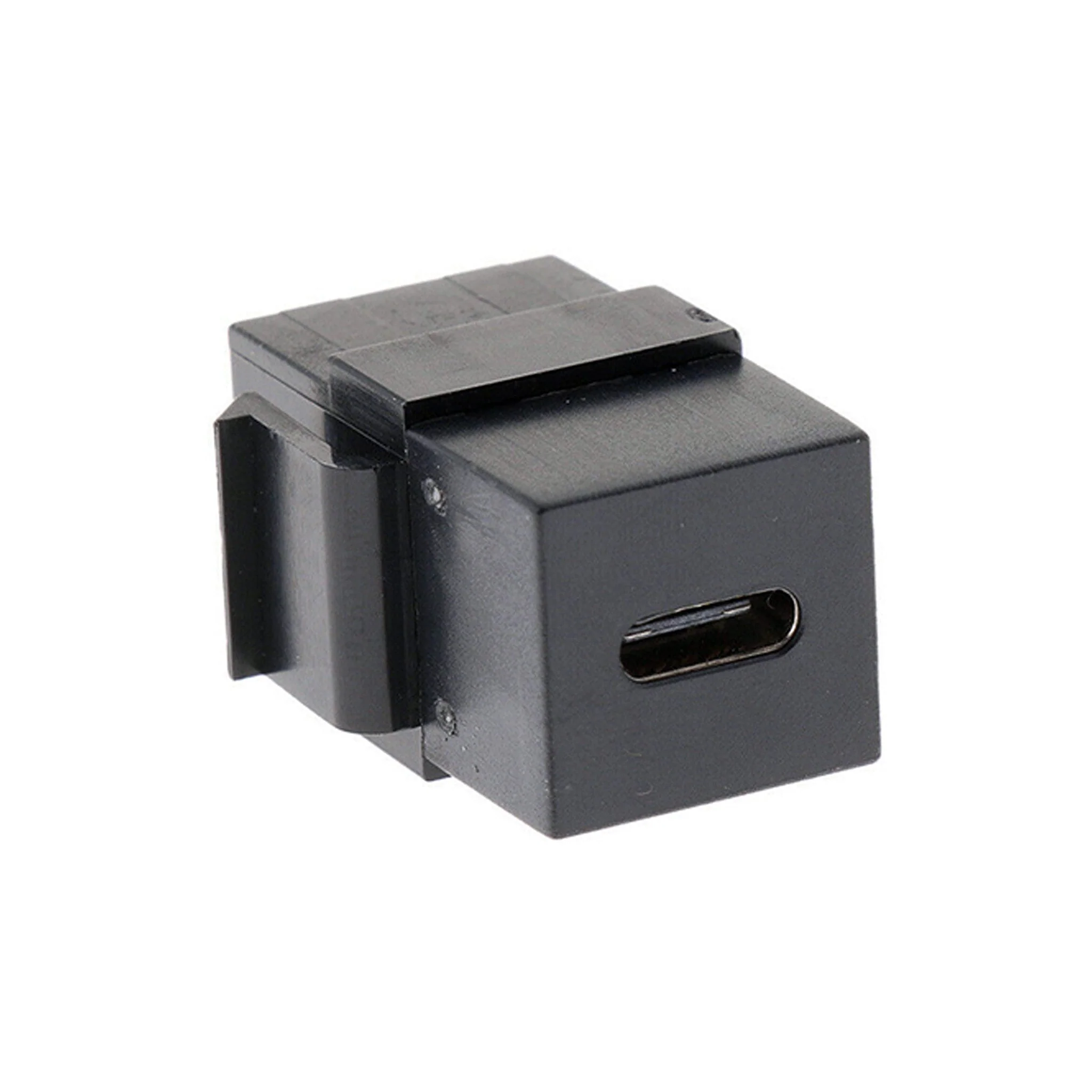 Calrad 72-279 USB Type C 3.1 Feed Thru Keystone Insert - Black - Image 3