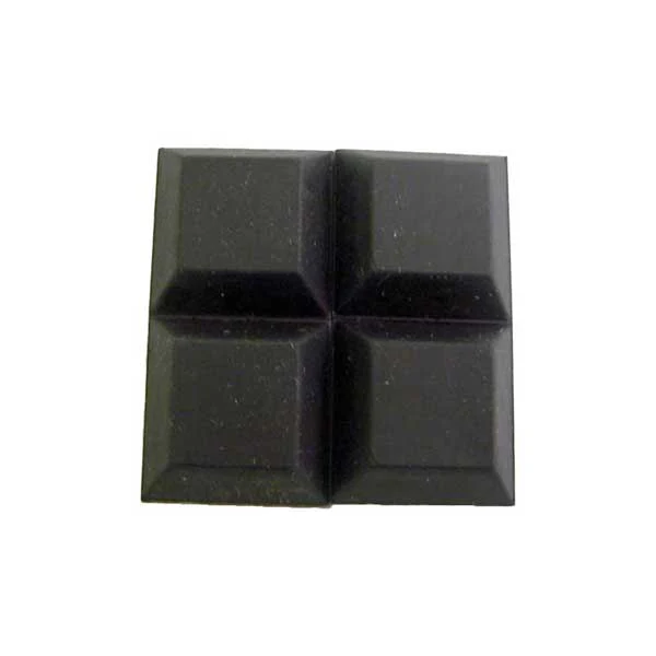 Calrad Large Square Adhesive Rubber Feet | Black | 4-Pack | 90-795