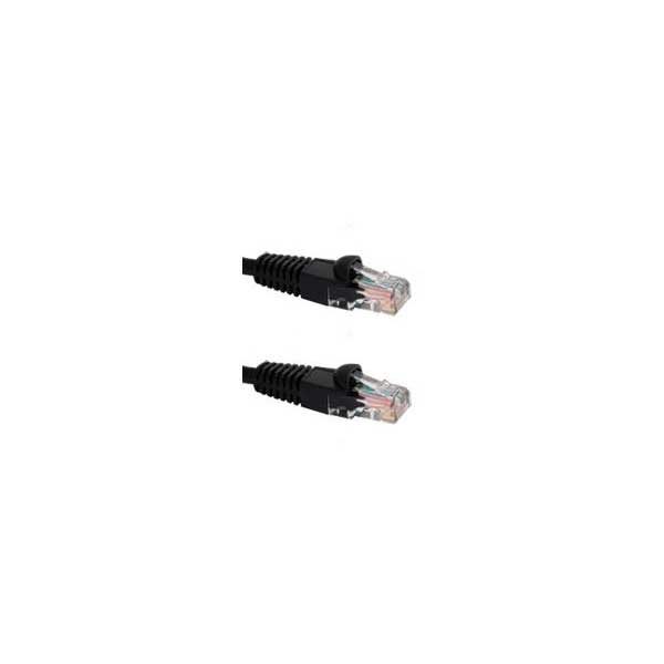 Cat5e Network Patch Cable with Boots, Black, 10FT