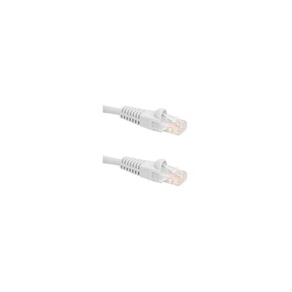 Cat5e Network Patch Cable with Boots, White, 25FT