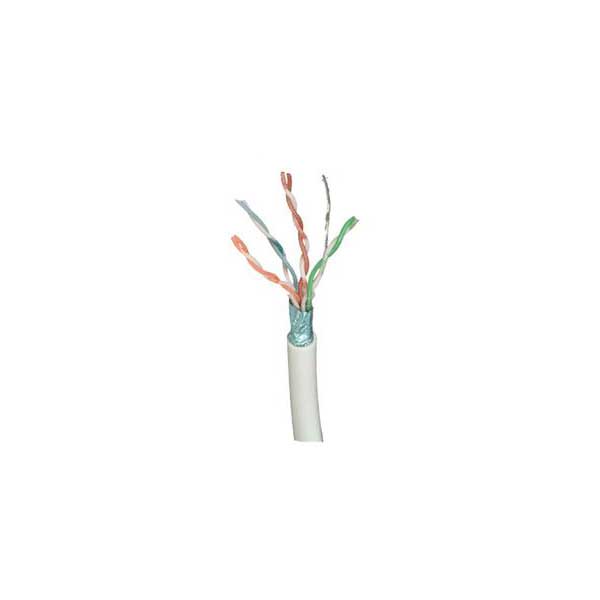 Grey Cat6 Shielded Cable, 23AWG, 4-Pair, 550MHz, PVC, Sold By The Foot