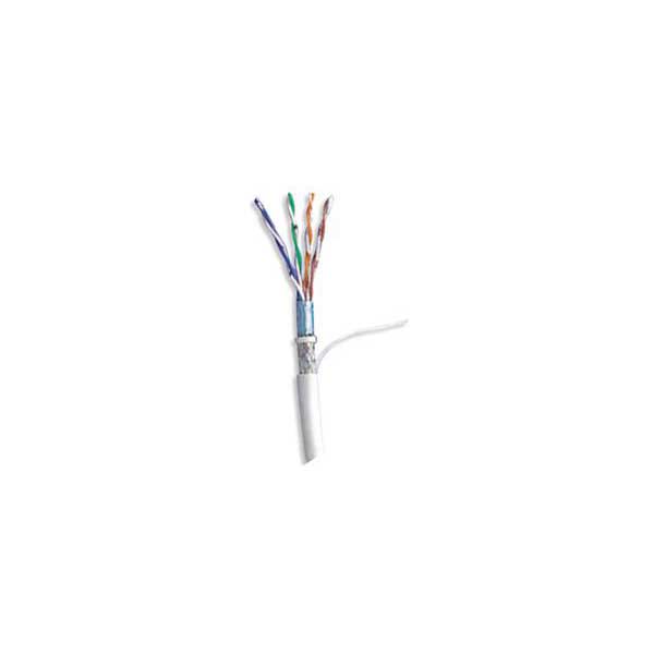 Grey Cat6 Shielded Cable, 23AWG, 4-Pair, 550MHz, PVC, 1000FT Spool