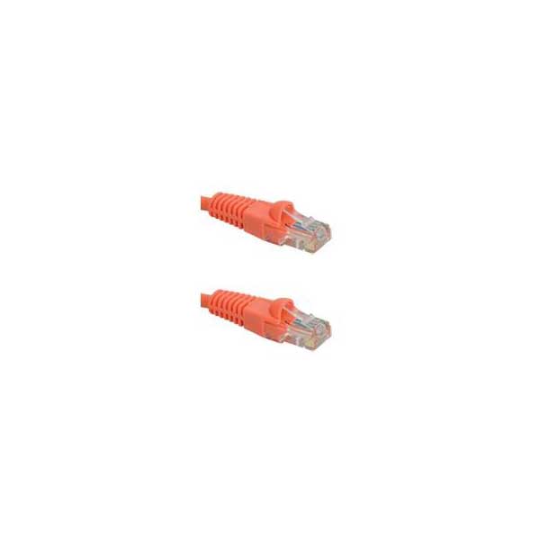 Cat5e Network Patch Cable with Boots, Orange, 14FT