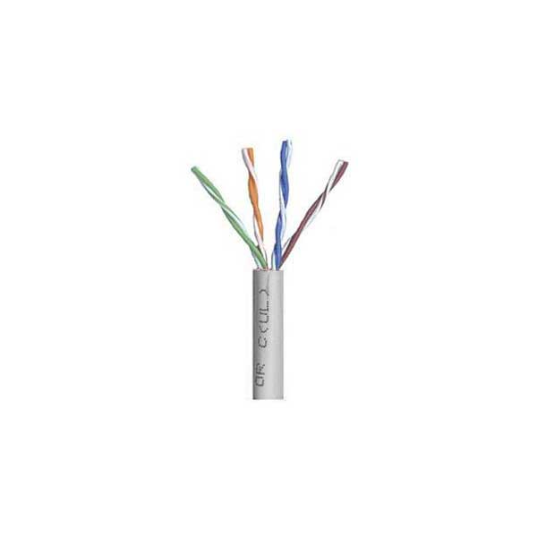 Grey Cat5e Plenum (CMP) Cable, 24AWG, 4-Pair, 350MHz, FR PVC, 1000FT Box