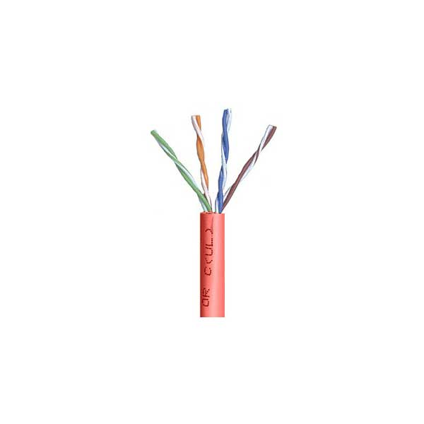 Red Cat5e Cable, 24AWG, 4-Pair, 350MHz, 1000FT Box