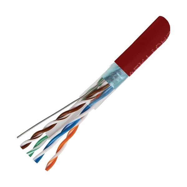 Cat6 Plenum Shielded Cable | Red | 1000ft | VDC6-4PSRD-1K