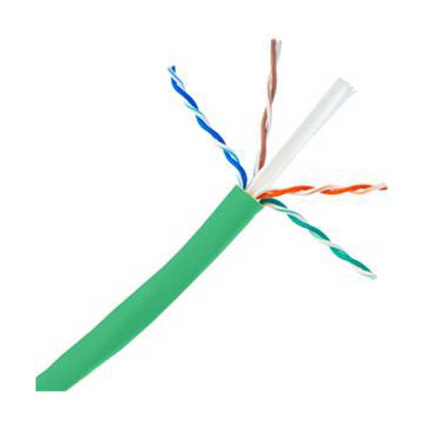 Green Cat6 Cable, 23AWG, 4-Pair,600MHz, PVC, Sold By The Foot