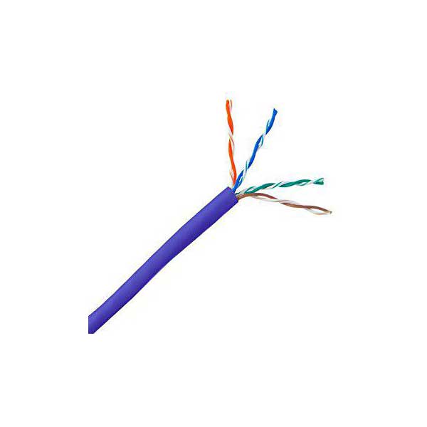 Purple Cat6 Cable, 23AWG, 4-Pair, 600MHz, PVC, Sold By The Foot