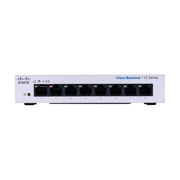 Cisco CBS110-8PP-D-NA 8-Port Unmanaged Gigabit Network Switch with 4-Port PoE 802.3af