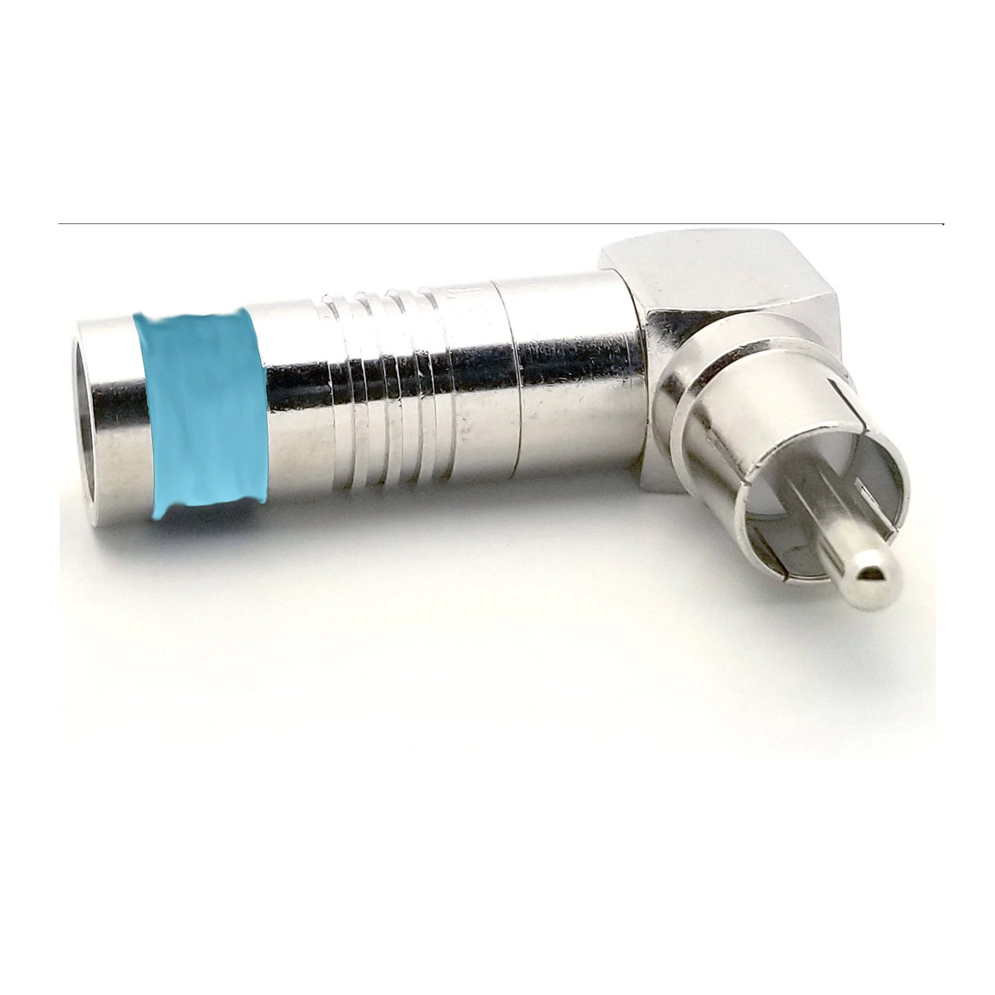 COMP RCA RT ANGLE RG6 BLUE