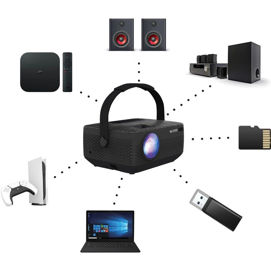 Core Innovations PRJ150BD 16:9 LCD HD Portable Home Theater Projector - Image 2