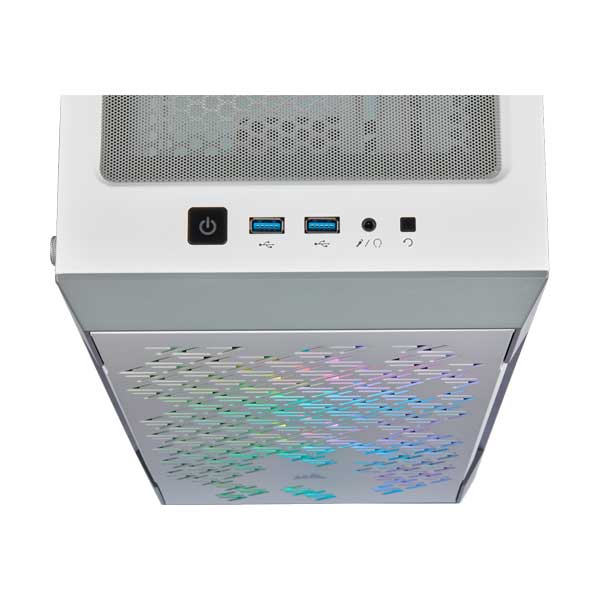 CORSAIR CC-9011174-WW White iCUE 220T RGB Airflow Tempered Glass Mid-Tower Smart Case - Image 3