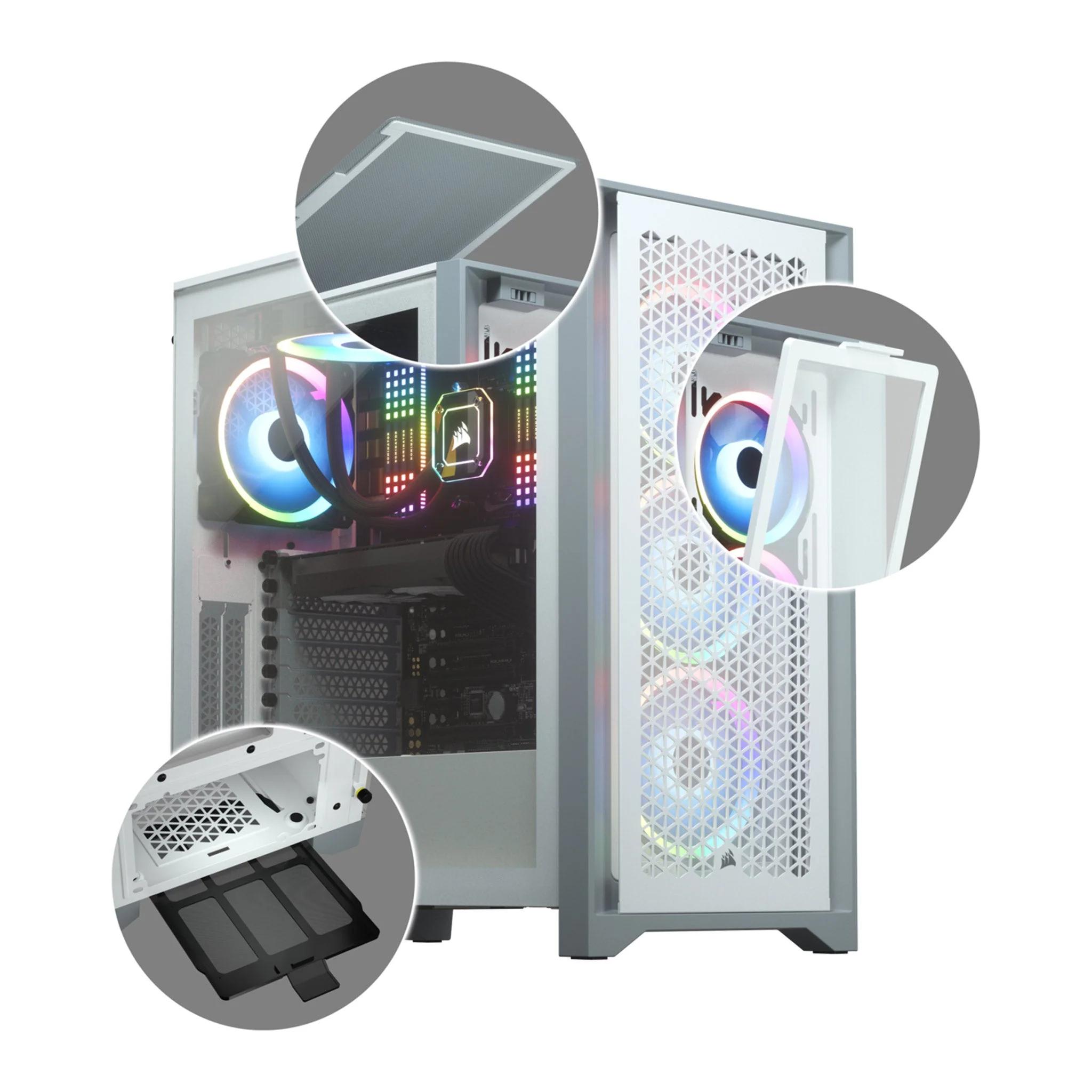 CORSAIR CC-9011201-WW 4000D AIRFLOW Tempered Glass White Mid-Tower ATX Case - Image 17