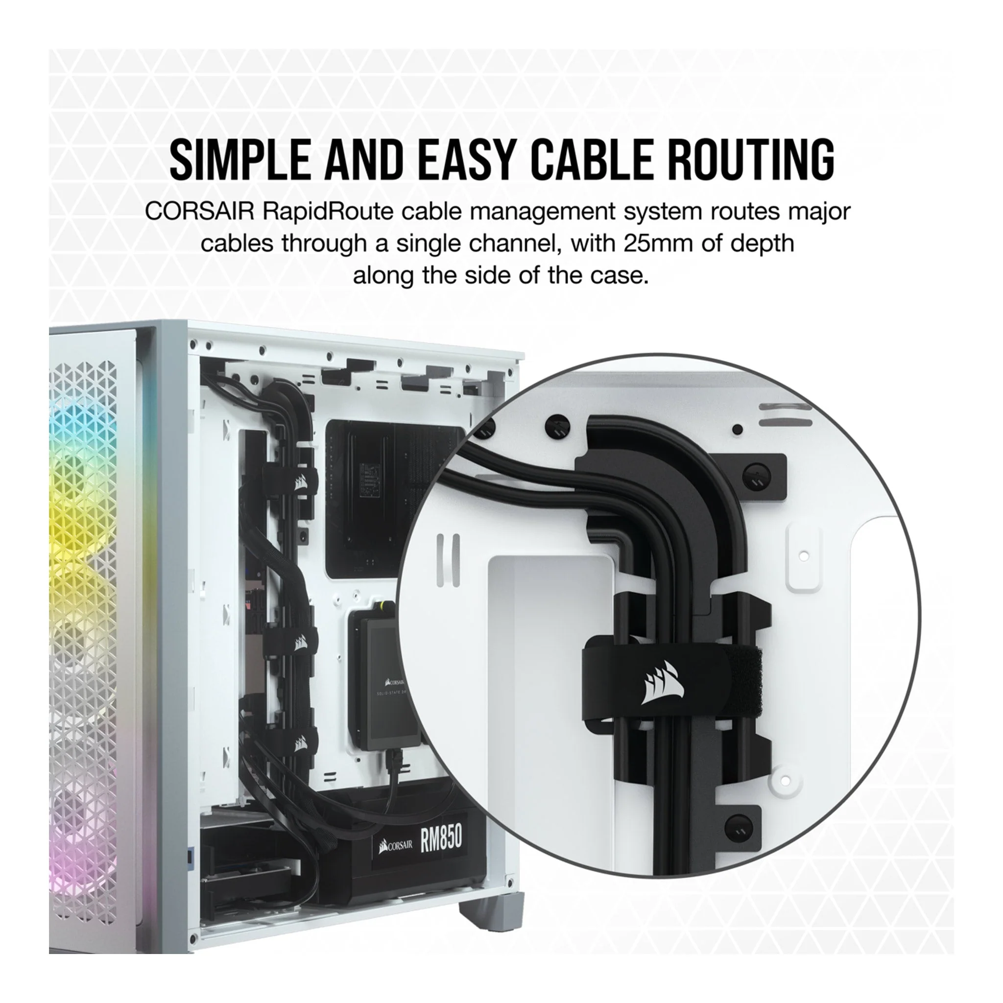 CORSAIR CC-9011201-WW 4000D AIRFLOW Tempered Glass White Mid-Tower ATX Case - Image 5