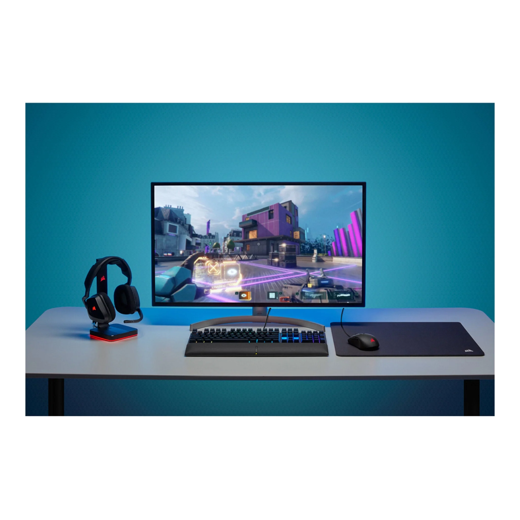 Corsair CH-910D119-NA K60 RGB Pro SE Mechanical Gaming Keyboard - Cherry Viola - Black - Image 8