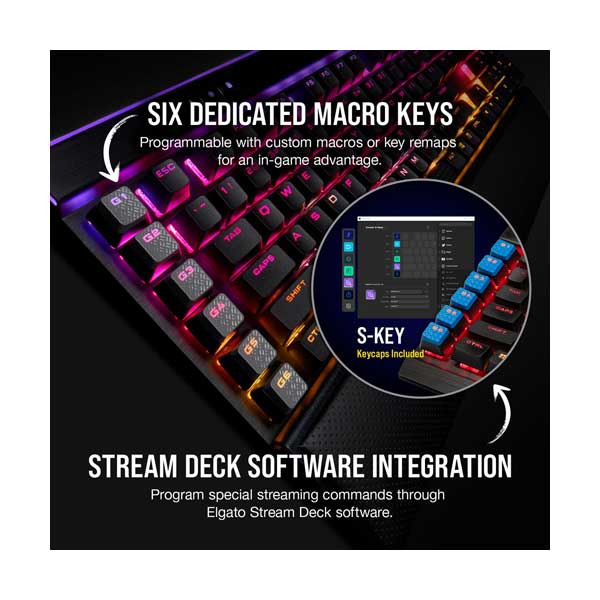 CORSAIR CH-9127411-NA K95 RGB PLATINUM XT Mechanical Gaming Keyboard with CHERRY MX Blue Keyswitches - Image 5