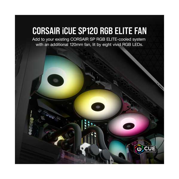 CORSAIR CO-9050108-WW 120mm iCUE SP120 RGB ELITE Performance PWM Fan - Single Pack - Image 4