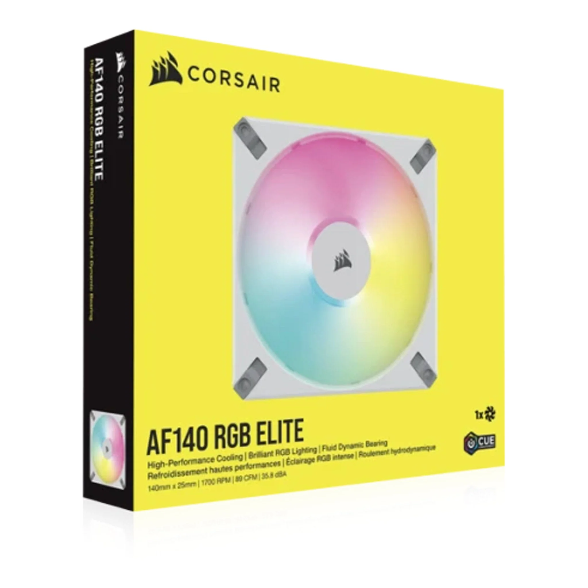 CORSAIR CO-9050159-WW iCUE AF140 RGB ELITE 140mm PWM Fan - White - Image 5