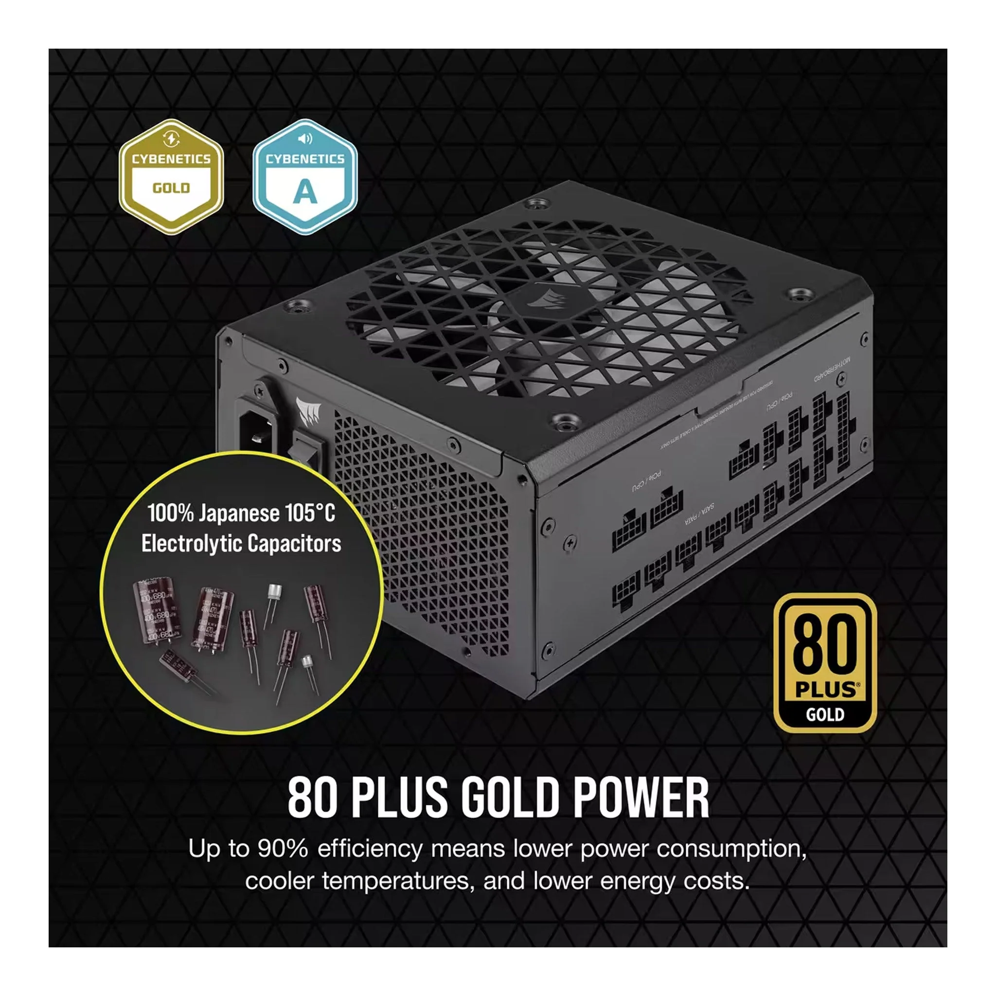 Corsair CP-9020253-NA 1000W 80 PLUS Gold Fully Modular RM1000x SHIFT ATX 3.0 Power Supply - Image 6