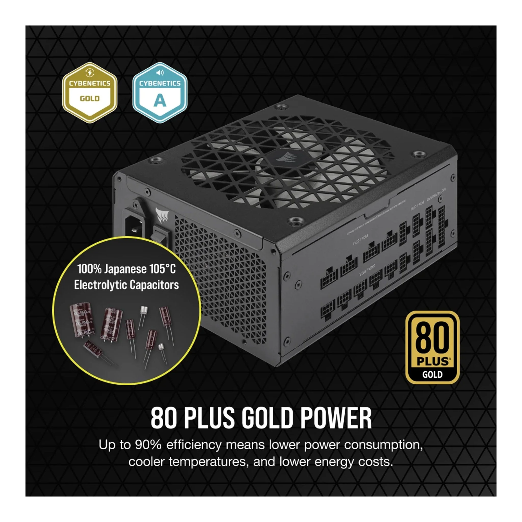CORSAIR CP-9020254-NA RM1200x SHIFT 80 PLUS Gold Fully Modular ATX Power Supply - 1200W - Image 10