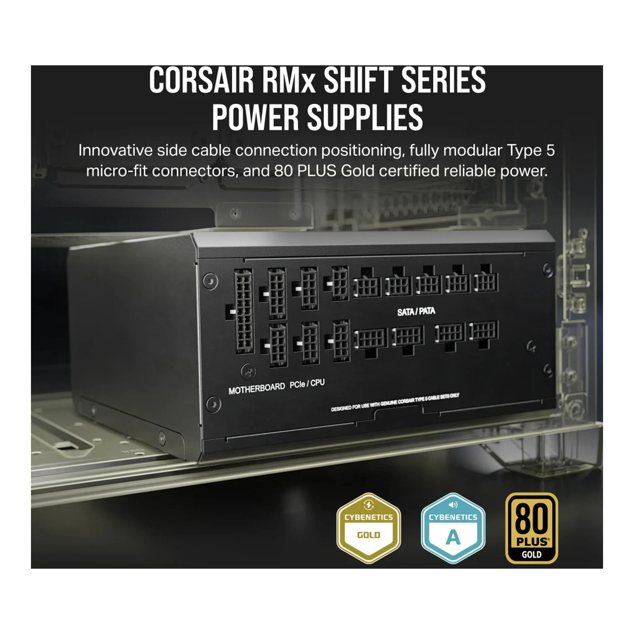 CORSAIR CP-9020254-NA RM1200x SHIFT 80 PLUS Gold Fully Modular ATX Power Supply - 1200W - Image 8