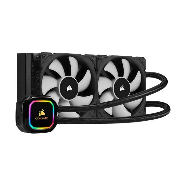 CORSAIR CW-9060043-WW iCUE H100i RGB PRO XT Liquid CPU Cooler with Dual 120mm Fans
