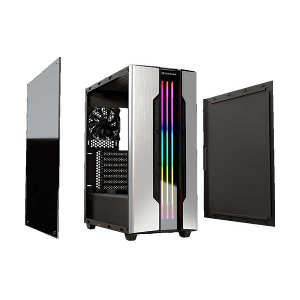 COUGAR 385BMB0.0002 Gemini S Silver RGB Mid-Tower Computer Case - Image 3