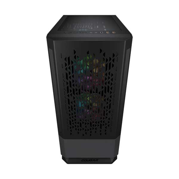 COUGAR MX430 Air RGB Black Compact ARGB Mid Tower Case with Modern Patterned Air Vents - Image 2