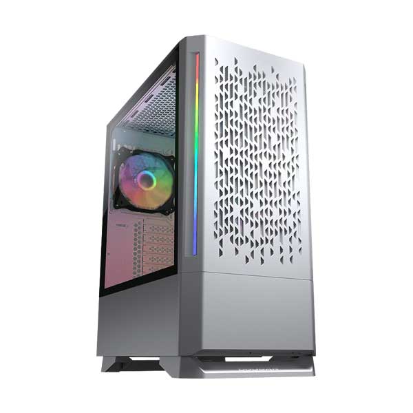 COUGAR MX430 Air RGB White Compact ARGB Mid Tower Case with Modern Patterned Air Vents