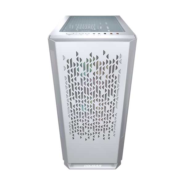 COUGAR MX430 Air RGB White Compact ARGB Mid Tower Case with Modern Patterned Air Vents - Image 2