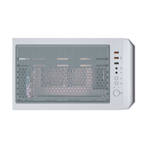 COUGAR MX430 Air RGB White Compact ARGB Mid Tower Case with Modern Patterned Air Vents - Image 3