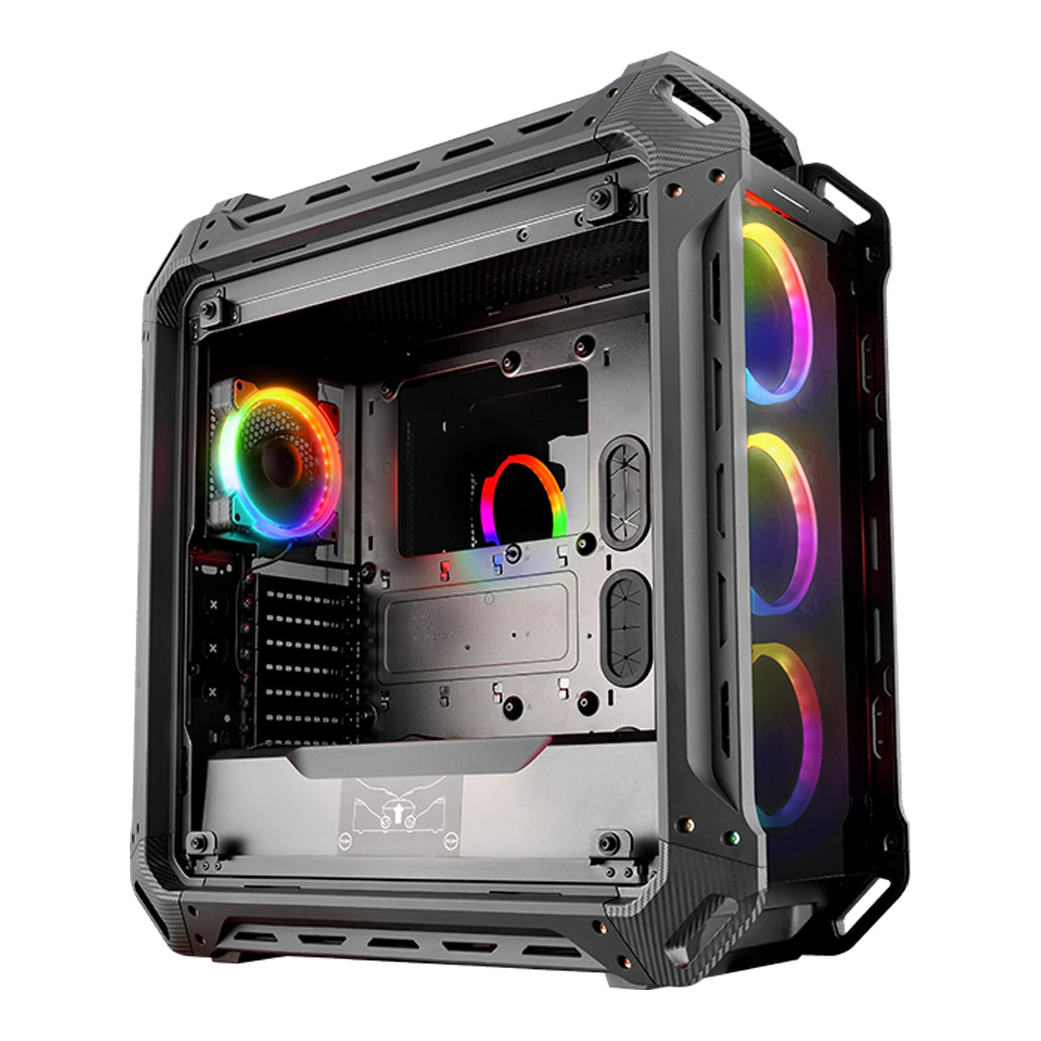 COUGAR PANZER EVO RGB Black LED Tempered Glass Full-Tower ATX Gaming Case with Lighting Remote Control and 4x Vortex ARGB 120mm Fans - Image 2