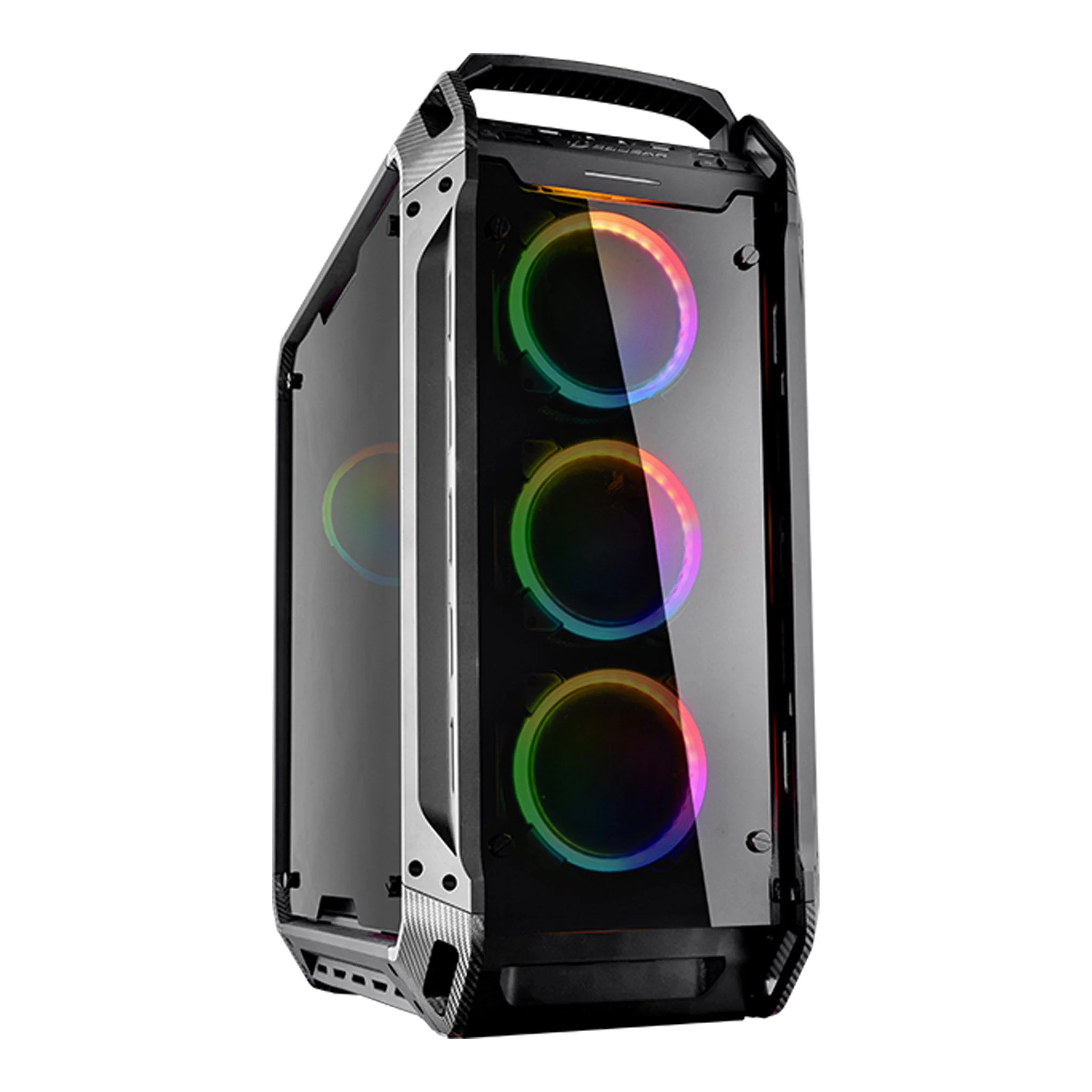 COUGAR PANZER EVO RGB Black LED Tempered Glass Full-Tower ATX Gaming Case with Lighting Remote Control and 4x Vortex ARGB 120mm Fans - Image 8