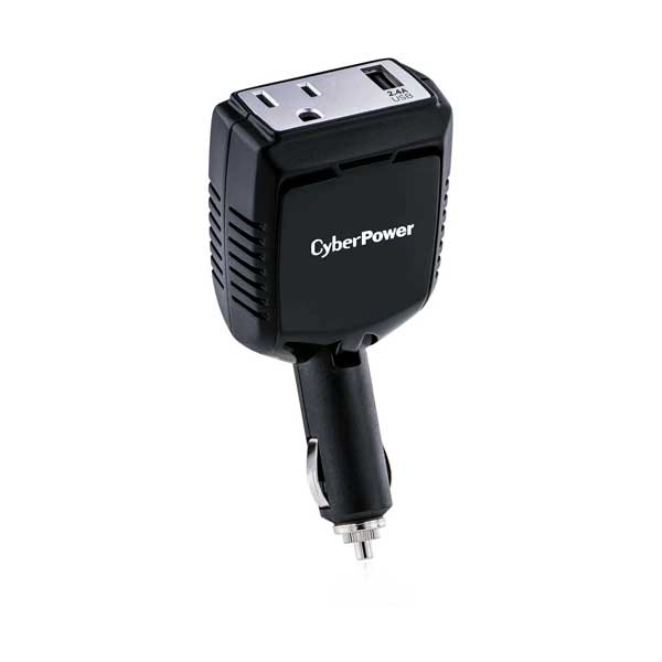 CyberPower CPS160PBURC1 160W DC Power Inverter with 120VAC Outlet and 5VDC 2.4A USB-A Charging Port - Image 2