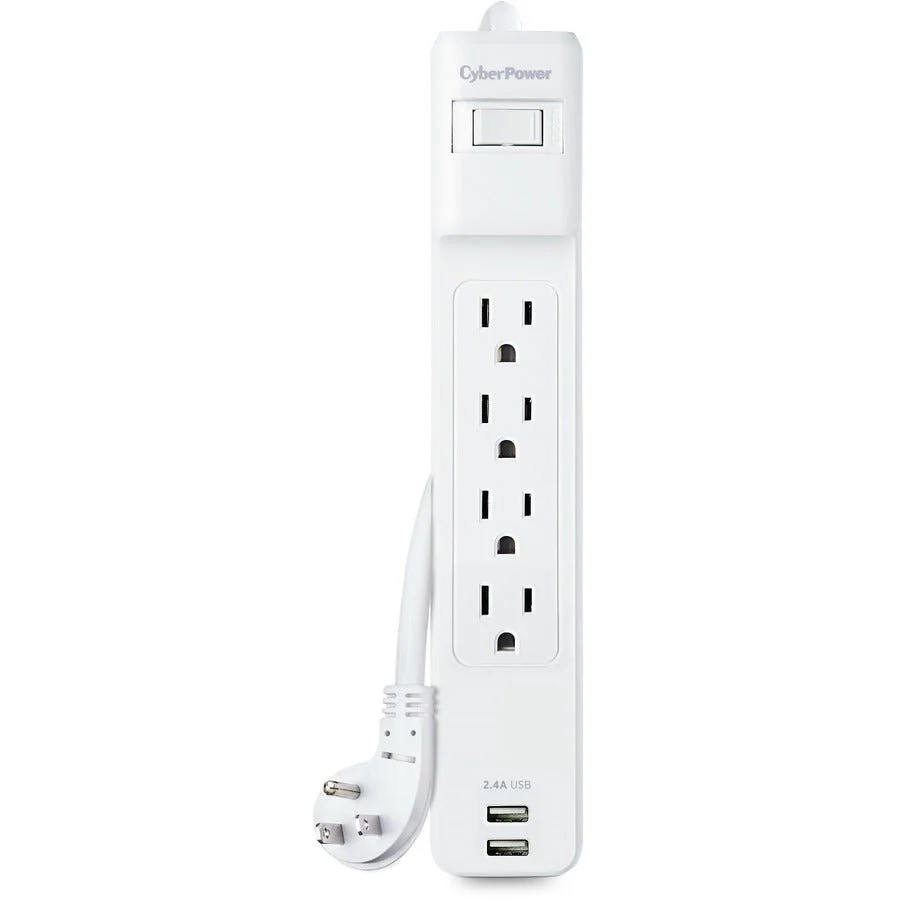 CyberPower P403URC1 4-Outlet Home Office Surge Protection with 500 Joules 15 AMP and 3ft Right Angle Power Cord - Image 5