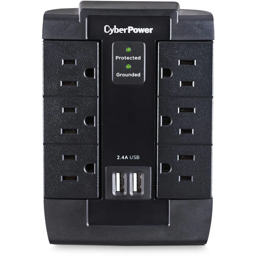 CyberPower Home Office 6 Outlet + 2 USB Port Surge Protector - Image 2