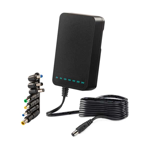 CyberPower Universal Power Adapter | 48W Adjustable | 5V-24V | 3000mA | 7 Tips | CPUAC3000