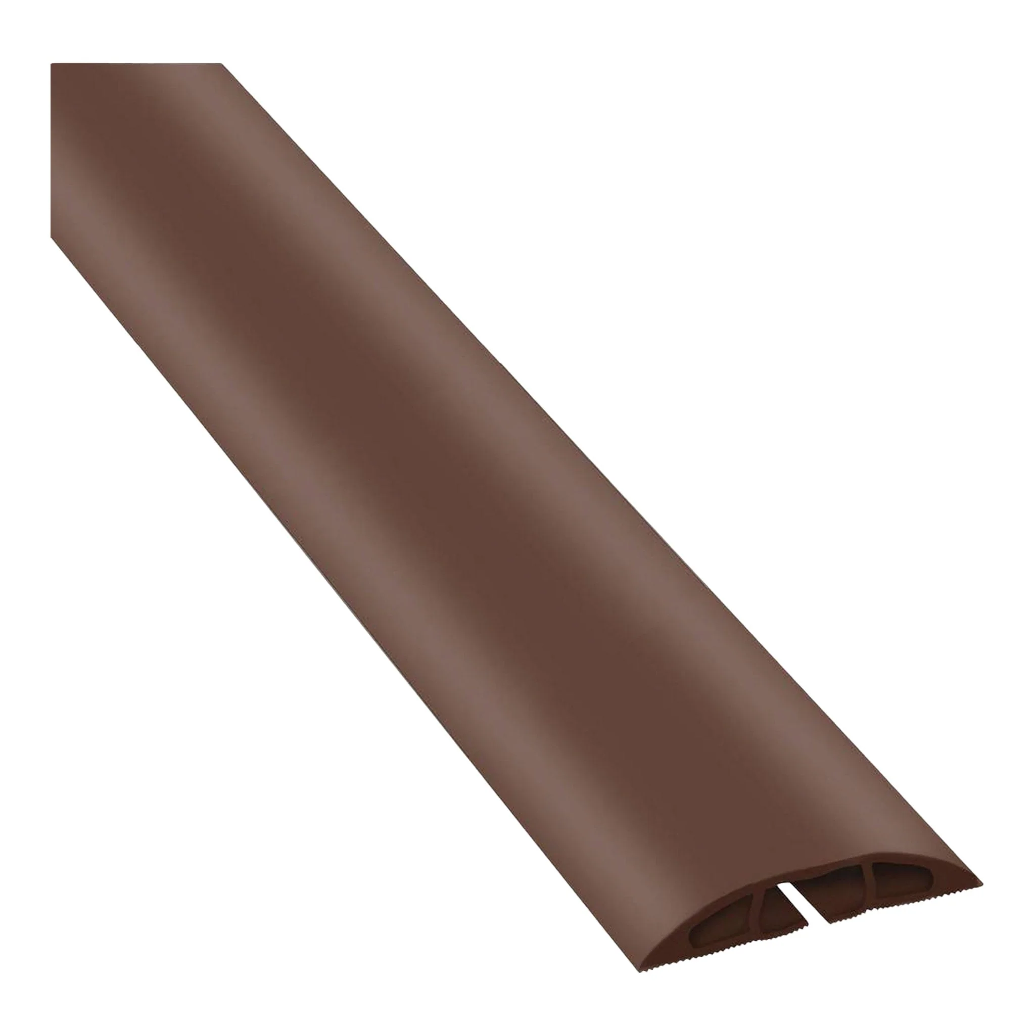 D-Line US/CC-2 6ft Single Channel Floor Cable Cord Cover - 0.63in x 0.31in - Brown - Image 2