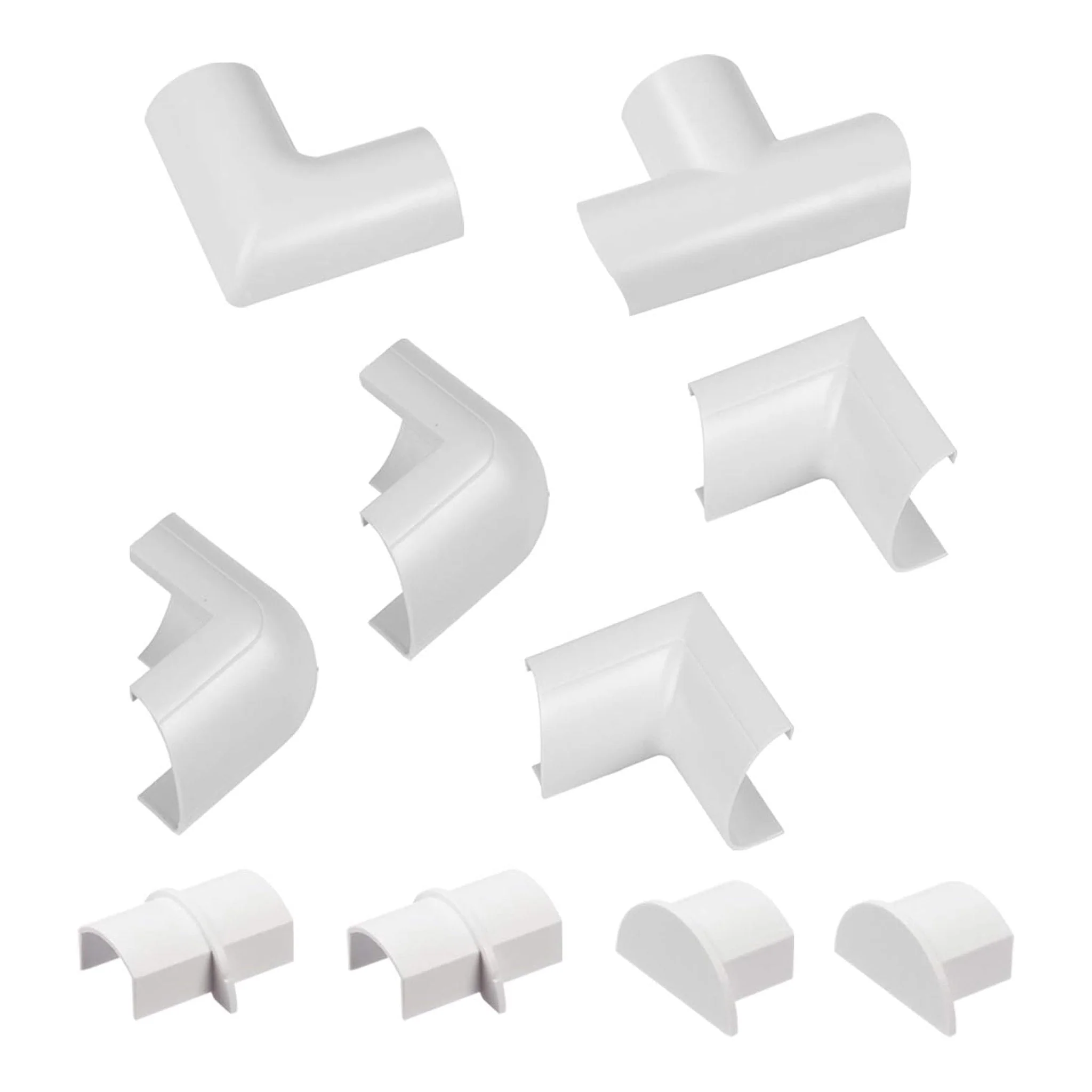 D-Line US/CLOAP2010W 13-Piece Cable Raceway Accessory Multipack - White
