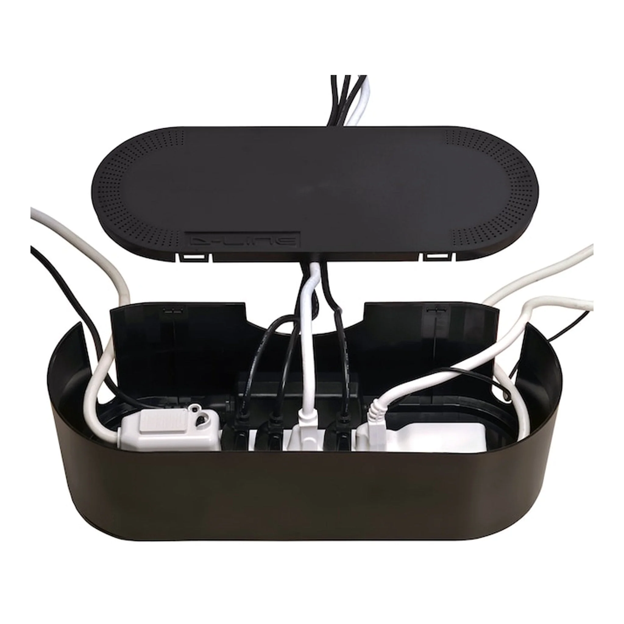 D-Line US/COBLGEB Large Cable Organizer Box - Black - Image 4