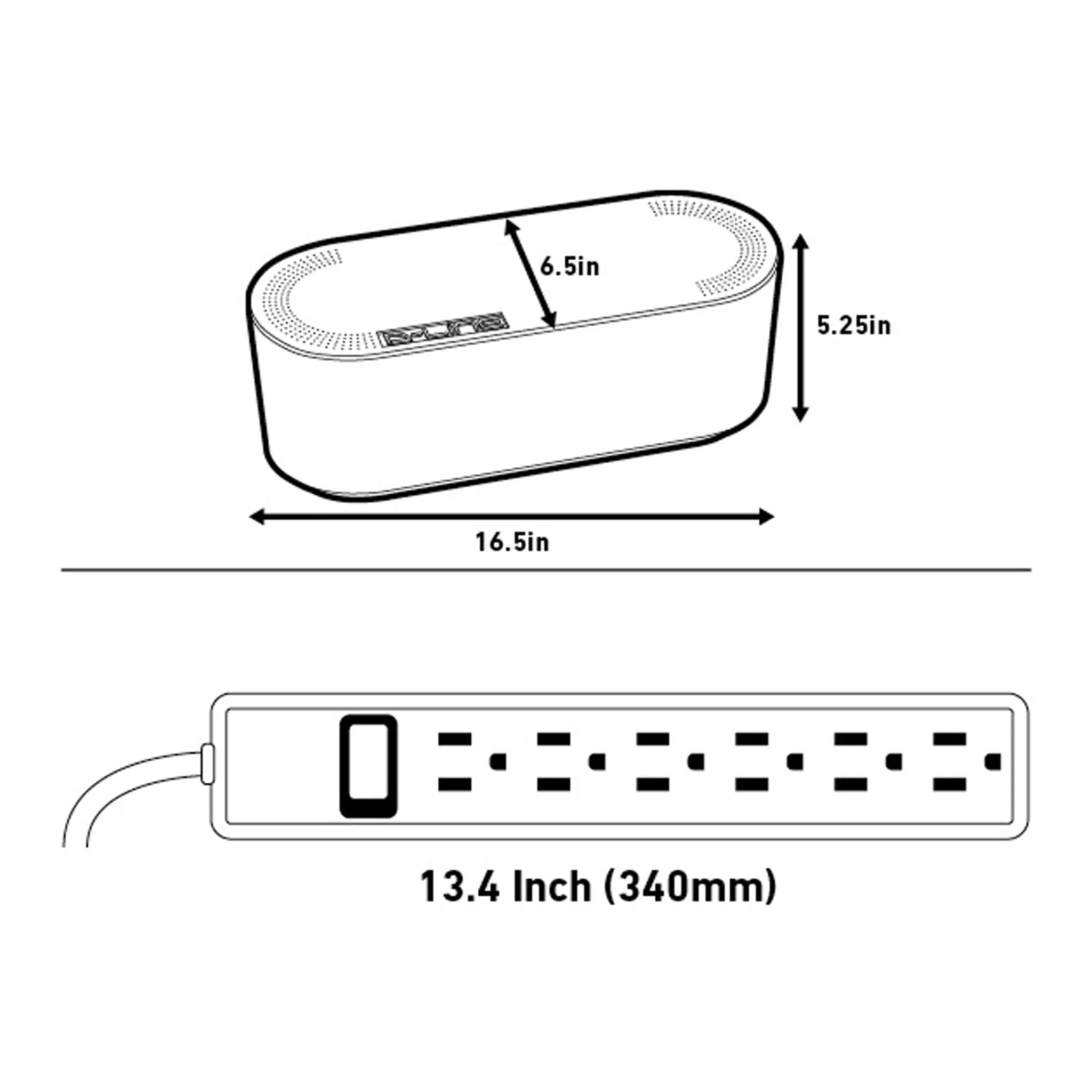 D-Line US/COBLGEW Large Cable Organizer Box - White - Image 3