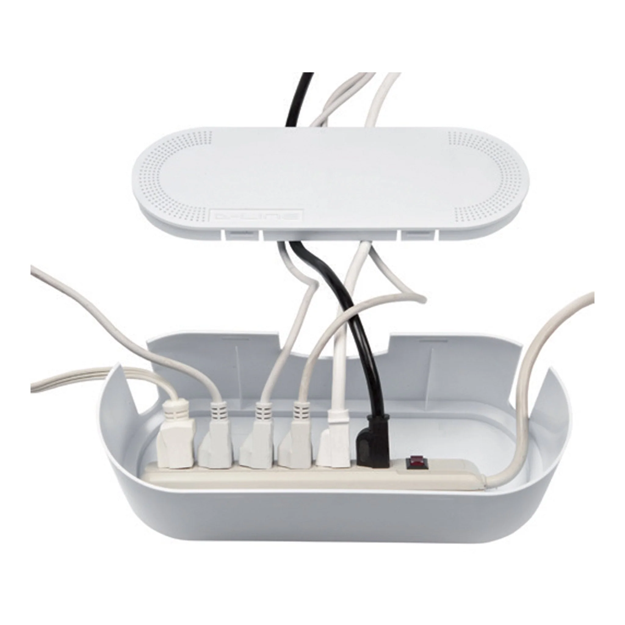 D-Line US/COBSMLW Small Cable Organizer Box - White - Image 4